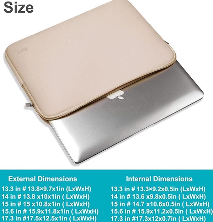 Laptop Sleeve 15.6 Inch, Resistant Neoprene Notebook Computer Pocket Case/Tablet Briefcase Carrying Bag Compatible for Asus Dell Fujitsu HP Sony Toshiba Acer- (LightPink)