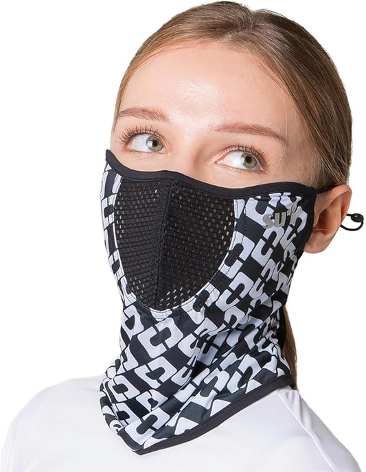 KOREA (Type B) UV Sun Protection Balaclava Half Face Mask - For Golf, Hiking, Running, Cycling & Outdoor Sports