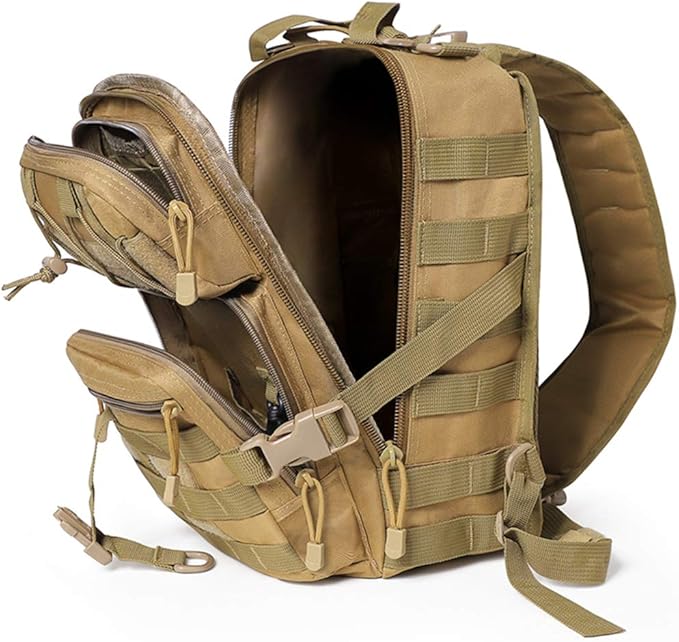 hopopower Tactical Sling Bag Pack Military Rover Shoulder Backpack EDC Assault Range Bag, Water-Resistant