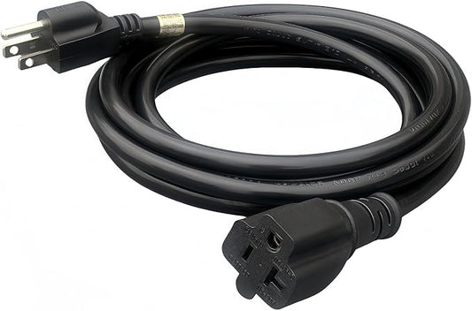 10-Feet 15 Amp Household AC Plug to 20 Amp T Blade Adapter Cable，14AWG 10-Foot 15 Amp to 20 Amp Plug Adapter Cord Nema 5-15P to 5-15R/5-20R 20Amp Comb AC Power Cord, Black