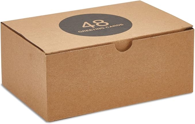 Sustainable Greetings 48 Pack Blank Stationery Cards and Envelopes 4x6 In - Brown Printable Blank Cards Bulk for Open When Letters, Wedding Invitations, Thank You, & Baby Shower