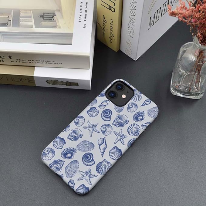 DAIZAG Case Compatible with for iPhone 11,Cute Blue Seashell Phone Case for iPhone 11 for Girl Women Boy Men