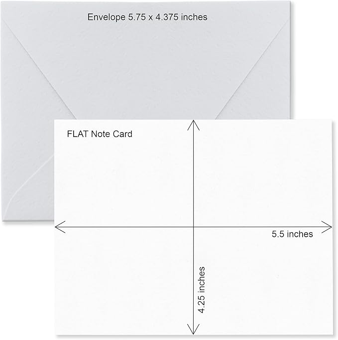 Classic 1 Letter Monogram Note Card and Envelope Stationery Set, Traditional Monogrammed Personalized Stationary in Choice of Set Size and Colors (Monogram with Name Below)