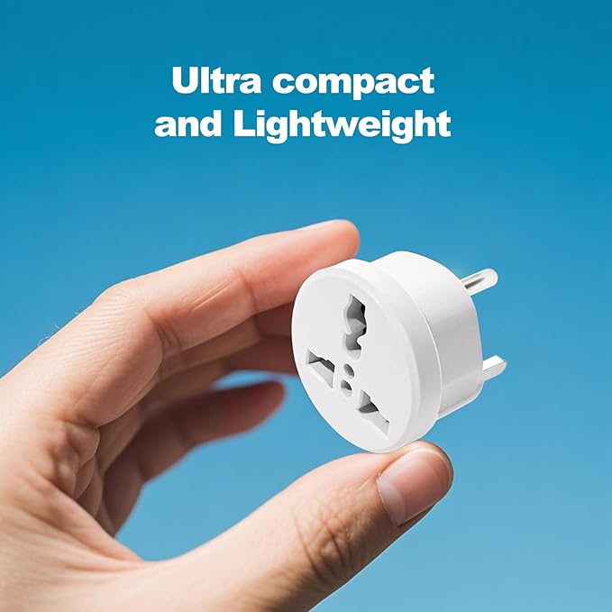 UK to US Plug Adapter, Type B International Power Adaptor Compatible with Plugs from Europe, India and Other Countries 3-Packs