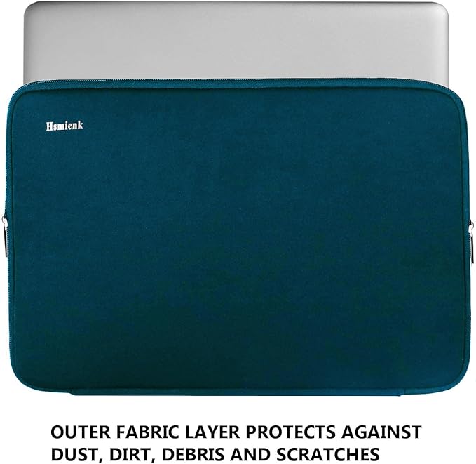 Laptop Sleeve 14 inch, Upgrade Durable Shockproof Protective Computer Cover Flip Case Briefcase Carrying Bag Compatible with 14" HP, Lenovo, Asus, Acer, Notebook, Chromebook Computer, Cyan