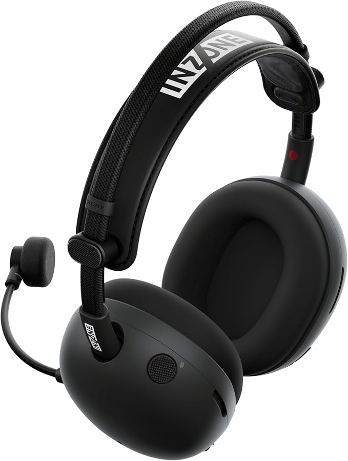 Sony INZONE H9 II Wireless Noise Canceling Gaming Headset, WH-1000XM6 Drivers, Lightweight, Detachable Cardoid AI Mic, 2.4GHz and Bluetooth, Soft Case, for PC, PS5, Switch, and Mobile, Black