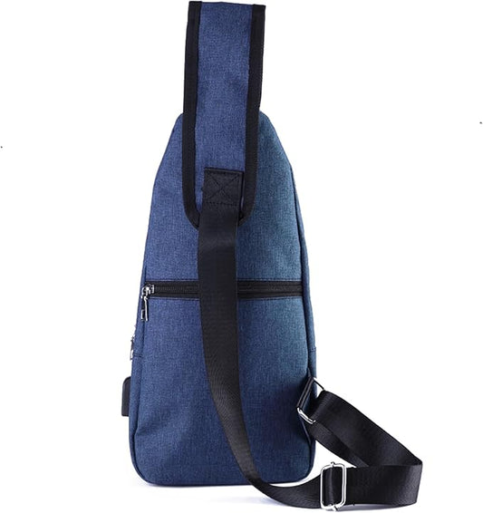 Seoky Rop Men Women Sling Backpack Anti Theft Crossbody Shoulder Chest Bag with USB Charging Port