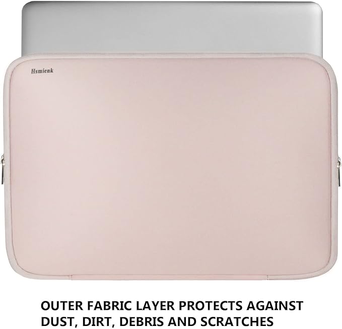 Laptop Sleeve Case 14 inch, Durable Shockproof Protective Computer Cover Flip Case Briefcase Carrying Bag Compatible with 14" HP, Lenovo, Asus, Acer, Notebook, Chromebook Computer, Pink