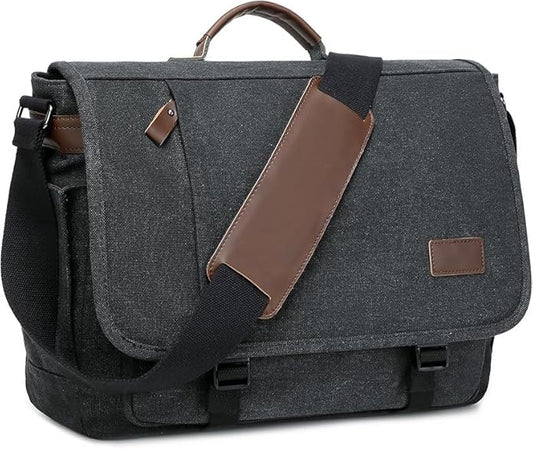 Canvas Messenger Bag for Men Waterproof Business Bags for Men Vintage Canvas Laptop Bag