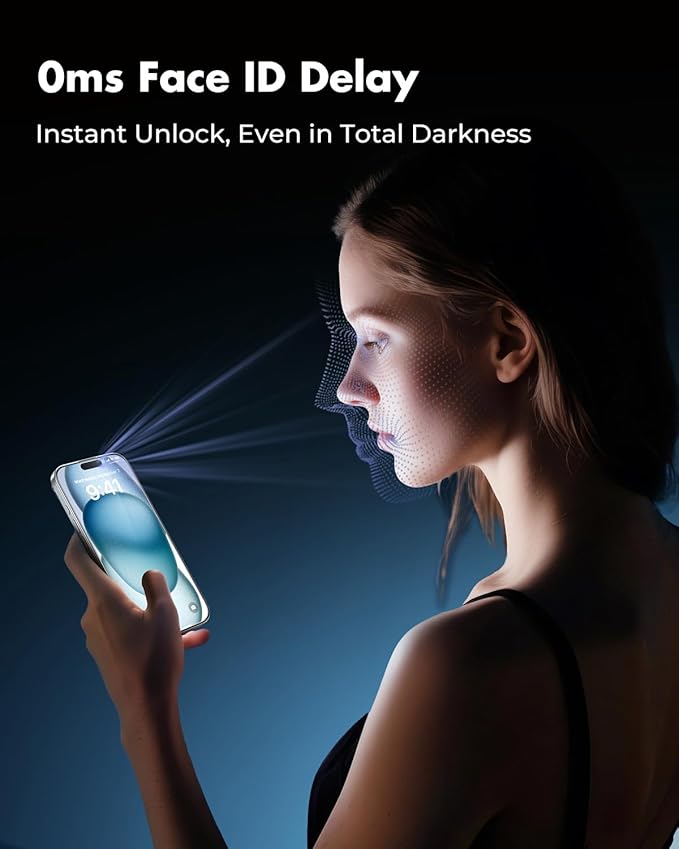 UNBREAKcable 3-Pack Screen Protector for iPhone 15 Tempered Glass - [One-Pull Perfection] [Auto Dust-Elimination] [9H+ Hardness] [99.99% HD Clear] Full Coverage for iPhone 6.1 inch