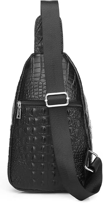 KPYWZER Vintage Leather Sling Bag Backpack for Men Crossbody Shoulder Chest DayPack Backpacks