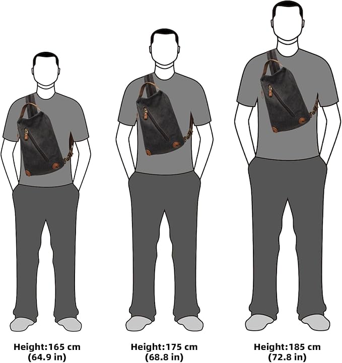 KL928 Canvas Sling Bag Crossbody Bags Small Backpack Pack Travel Purse Convertible Purses for Women Men