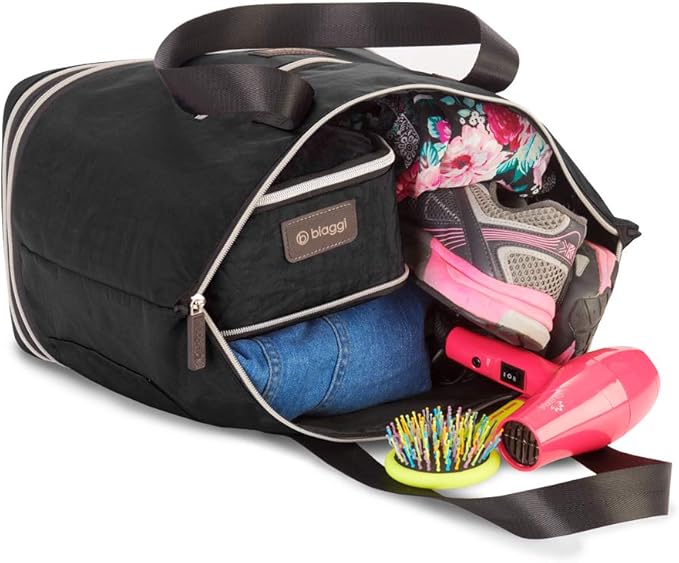 biaggi ZipSak Boost! Foldable Travel Tote – Lightweight Carry-On Personal Item Travel Bag for Women, Airplane, Gym, Overnight