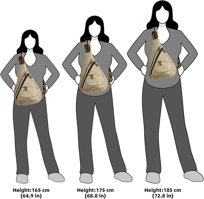 KL928 PU Leather Sling Bag - Small Crossbody Backpack Shoulder Casual Daypack Rucksack for Men Women