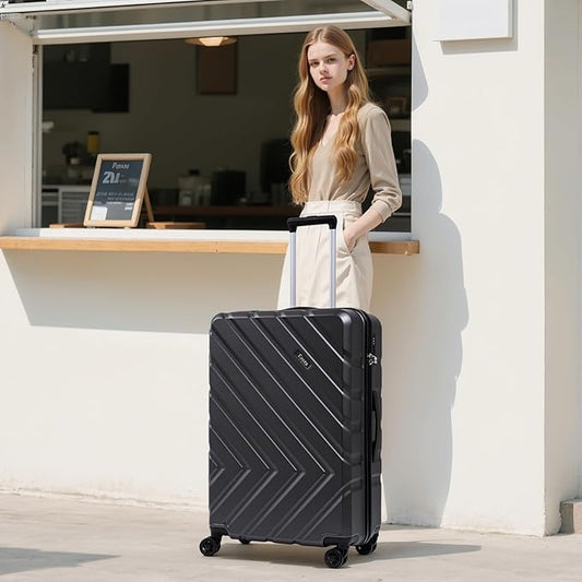 Luggage Sets 5 Piece, Suitcases with Wheels, ABS Hard Case Luggage with TSA Lock Spinner Wheels, Carry On Luggage Set(5 Piece Sets (20"/24"/28"/DB/TB))