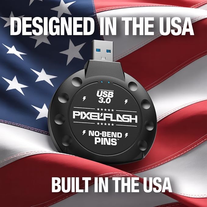 PixelFlash CF Card Reader (Black) - Compact Flash Memory Card Adapter with USB 3.0, 5GB/s File Transfer, No-Bend Pins, Supports UDMA-7, Anti-Slip & Anti-Scratch, Compatible with Most Brands & OS