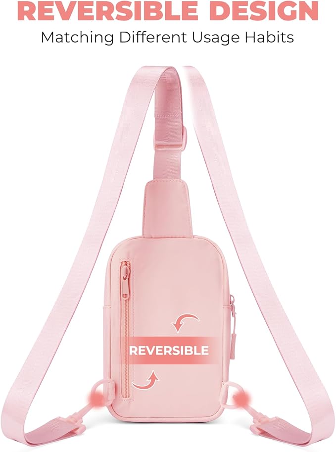 CHOLISS Small Sling Bag for Women and Men, Crossbody Bags Trendy Fanny Packs Chest Bag with Extended Strap