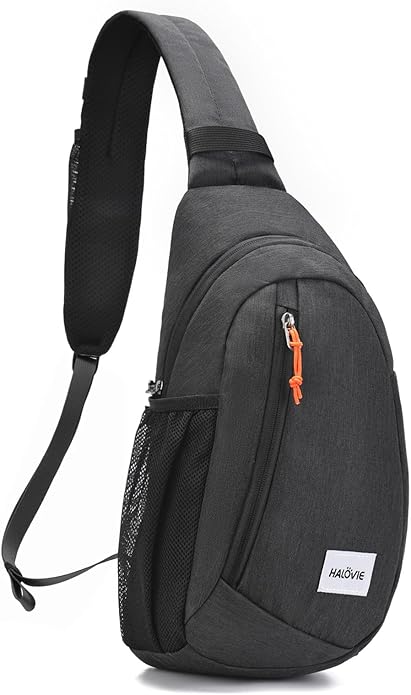 HALOVIE Anti Theft Crossbody Sling Bag RFID Travel Sling Backpack Lightweight Hiking Shoulder Chest Bag for Walking Work