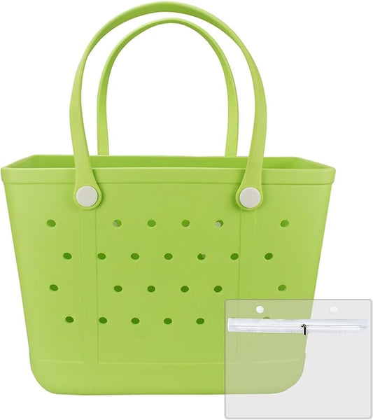X Large Beach Bag, Oversized Rubber Beach Bag, Washable Open Tote Bag Durable Tote Travel Bags
