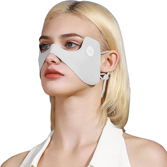 UPF50+ Half Mask,Face Shield,Sun Screen Protector for Face with Adjustable Ear Straps, Golf Visors for Women Golfers