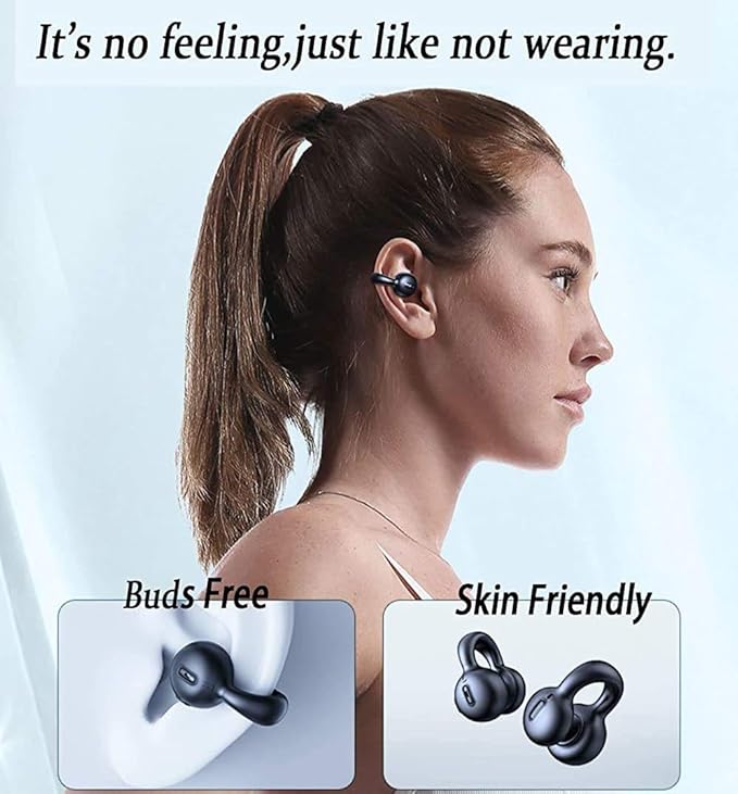 Wireless Headphones,Bluetooth 5.3 Ear Clip Earphones,36H Playtime Open Ear Clip Headsets with Mic,Mini Wireless Earbuds Bluetooth for Running Sport Gym,USB-C,Compatible with iPhone Android Samsung
