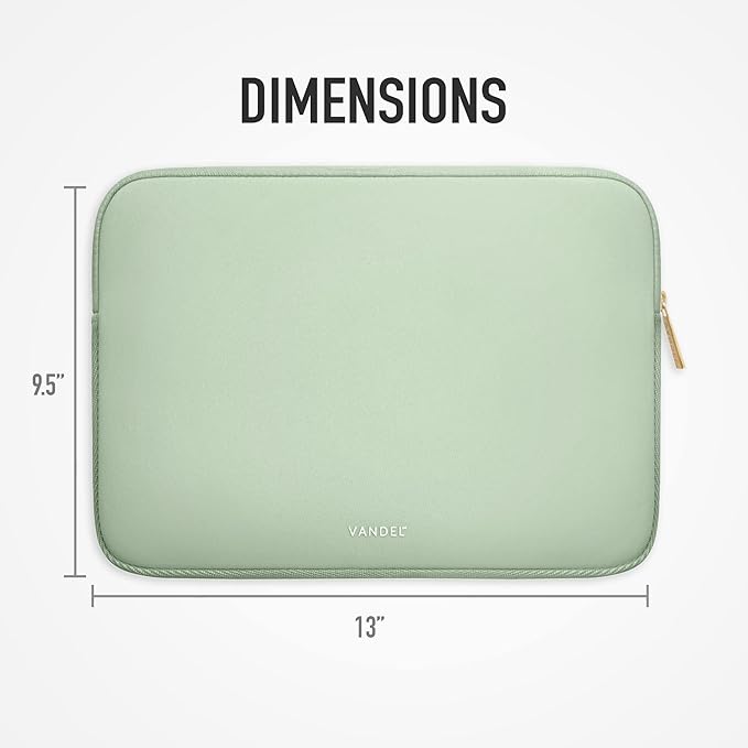 Vandel MacBook Air 13 inch Laptop Sleeve, Fits 13-13.3 inch Laptops: Neoprene MacBook Air & Pro Case, Chromebook, HP Soft Cover | Thin Computer Carrying Bag, Sage Green Mac (M1 & M2) Pouch