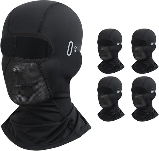 4 Pack Summer Balaclava Face Mask Sun UV Protection Hood Breathable Face Mask for Men Women - Motorcycle Fish