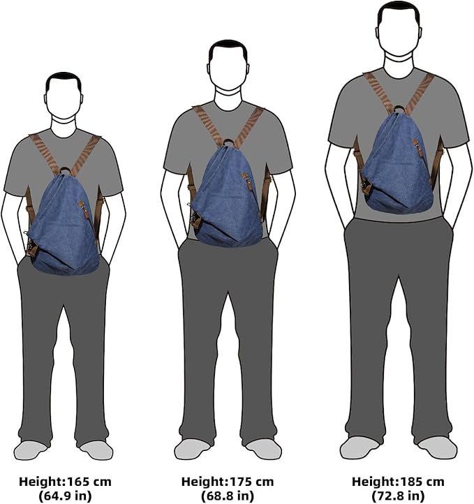 KL928 Canvas Vintage Backpack – Large Casual Daypack Outdoor Travel Rucksack Hiking Backpacks for Men Women