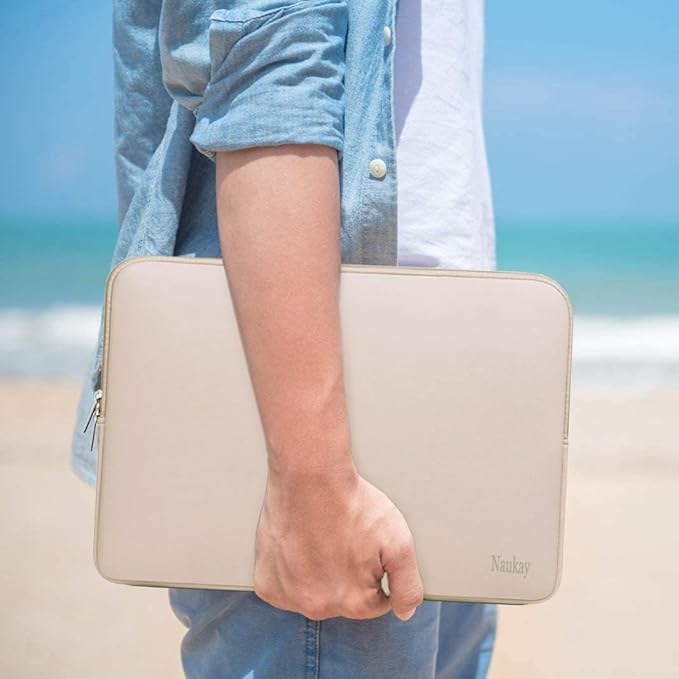 Laptop Sleeve 15.6 Inch, Resistant Neoprene Notebook Computer Pocket Case/Tablet Briefcase Carrying Bag Compatible for Asus Dell Fujitsu HP Sony Toshiba Acer- (LightPink)