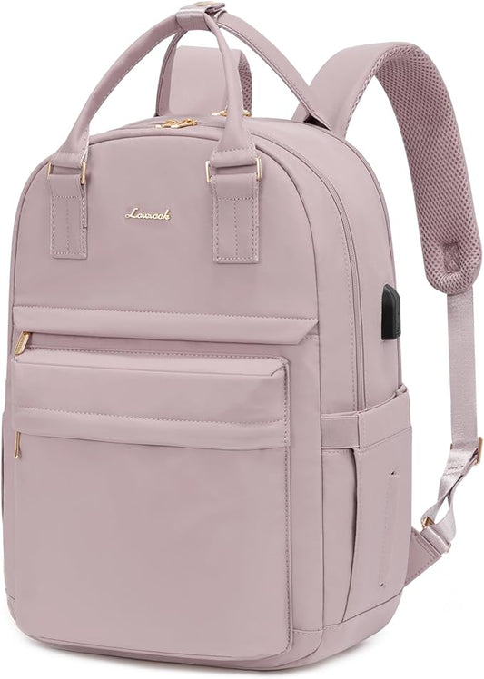 LOVEVOOK Laptop Backpack for Women 15.6 Inch Laptop Bag with USB Port, Fashion Waterproof Backpacks Teacher Nurse Stylish Travel Bags Vintage Daypacks for College Work