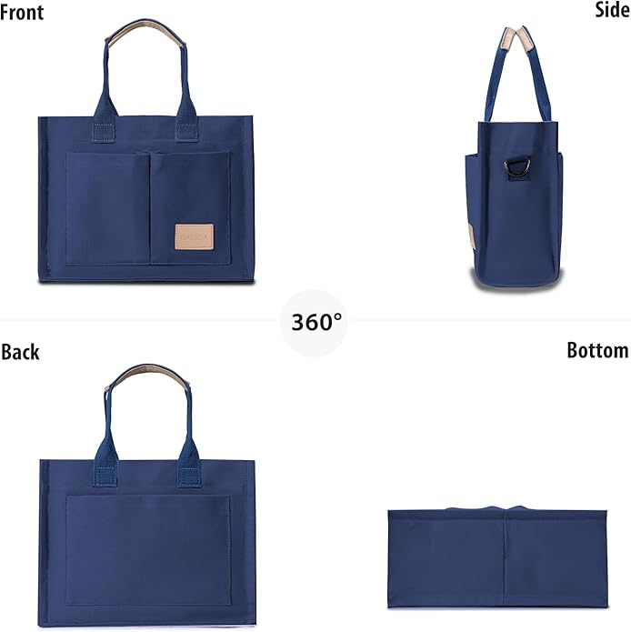 Tote Bags for Women Canvas Tote Purse Crossbody with Pockets Top Handle Shoulder Satchel Bag for Women