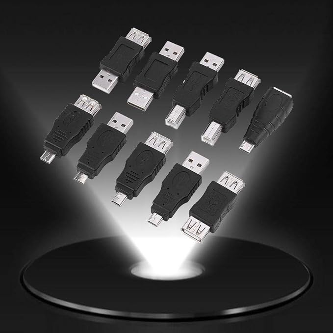 USB Adapter Kit, 40PCS Multiple USB2.0 Adapter Converter Connectors, Compatible USB1.1/1.0