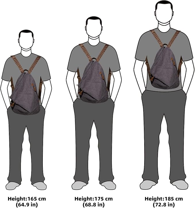 KL928 Canvas Vintage Backpack – Large Casual Daypack Outdoor Travel Rucksack Hiking Backpacks for Men Women