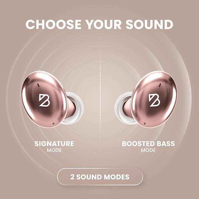 Back Bay Audio Tempo 30 Wireless Earbuds for Small Ears - Award-Winning Sound, Sweatproof Bluetooth Earbuds, Comfortable Ear Buds for Women, Pink Earphones Small Ear Canals, Long Battery Headphones