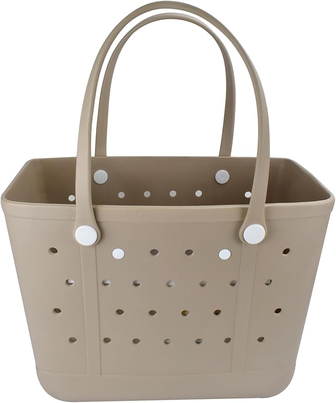 Beach Bag，Rubber Tote Bag ，Washable Tote for Boat Pool Sports Gym