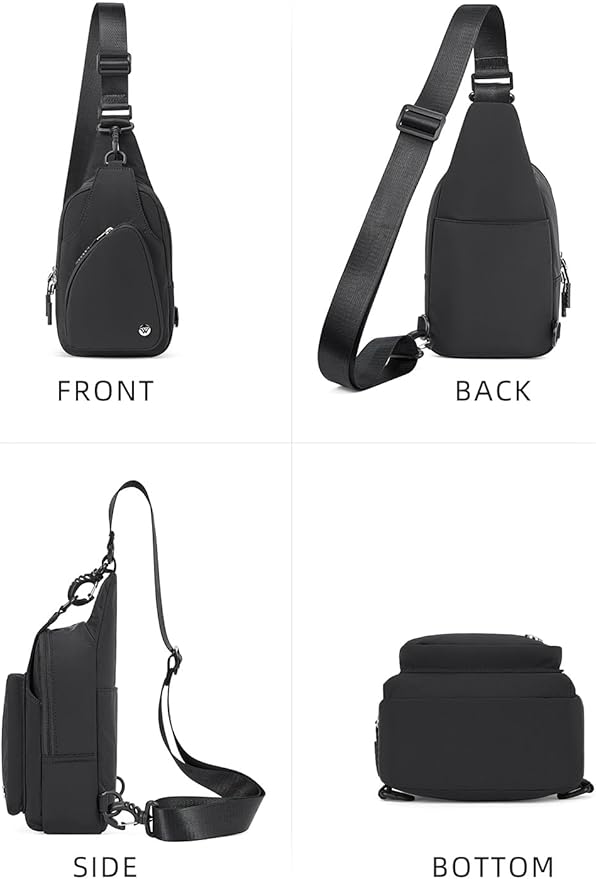 WESTBRONCO Small Sling Bag for Women Nylon Crossbody Sling Backpck Lightweight for Travel Casual Daily