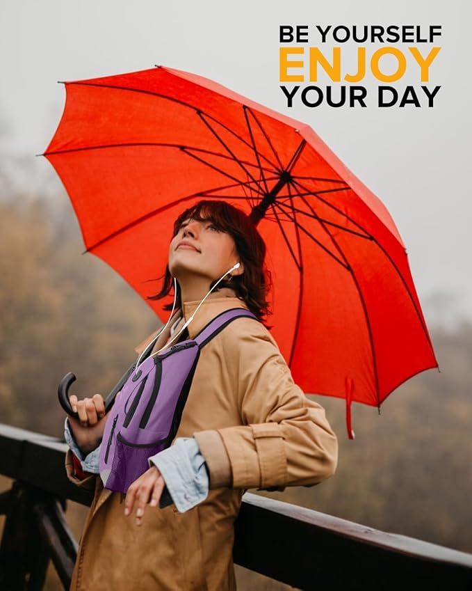 Sling Bag for Women, Crossbody Bag for Men, Cross Body Hiking Backpack, Travel Daypack, Chest Pack with Chest Phone Holder