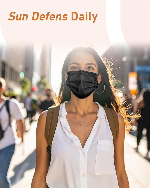 Face Masks Disposable 100 Pack, 4 Ply ASTM Level 3 Medical Grade, Breathable for Adult Outdoor Protection, Individually Wrapped for Home, School & Office, Midnight Sky