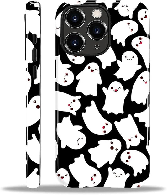 Case for iPhone 11 Pro Max Case,Halloween Ghosts Bats Design - Hybrid Dual Protection Silicone + Hard PC Shockproof Full Body Cover Slim Anti-Scratch Protective Case for Men Women