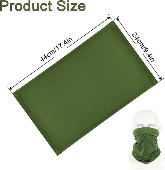 8 Pack Neck Gaiter Balaclava Gator Bandana Face Mask Cooling UV Protection Face Cover Neck Scarf for Men Women