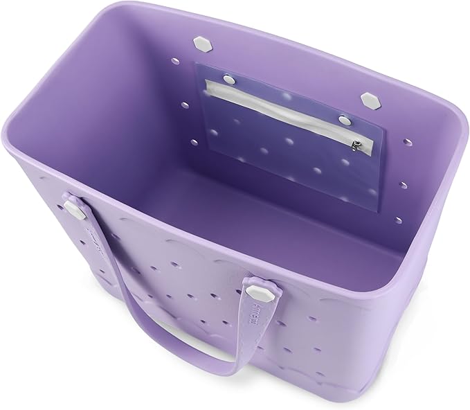 Armerssi Rubber Tote Bag For Women Large Rubber Beach Bag Waterproof Washable Handbag Durable Tote Bag Beach Swimming Travel