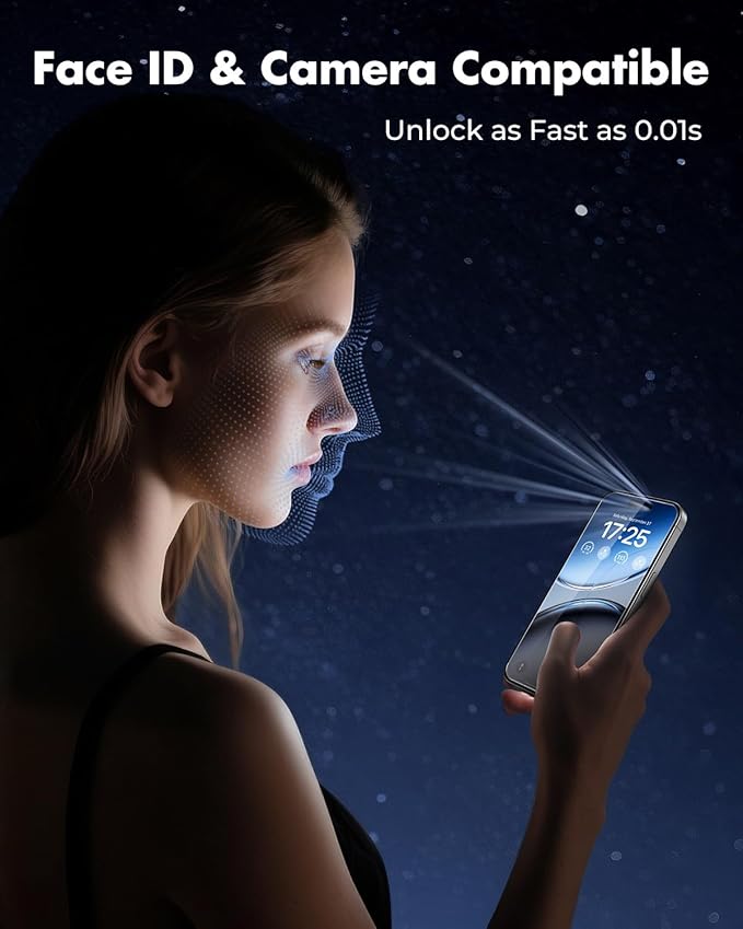 UNBREAKcable 4-Pack Screen Protector for iPhone 17 Pro Max, Double Shatterproof Tempered Glass [Easy Installation Frame] [9H Hardness] [99.99% HD Clear] [Case Friendly] for iPhone 6.9 inch