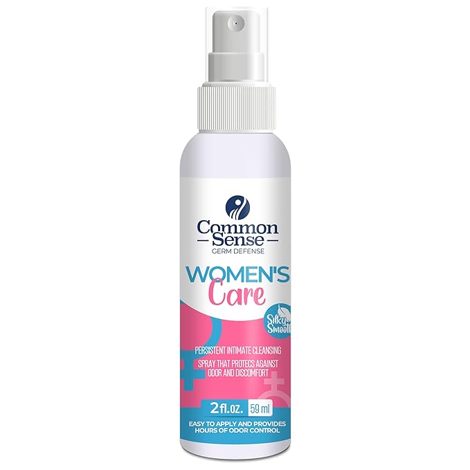 Women’s Care Intimate Cleansing Spray by Smart Common Sense, Feminine Hygiene, Long-Lasting Odor Control, (2 fl. oz)