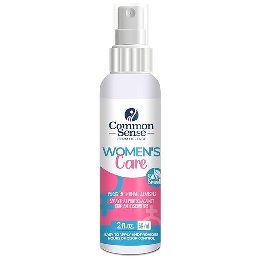 Women’s Care Intimate Cleansing Spray by Smart Common Sense, Feminine Hygiene, Long-Lasting Odor Control, (2 fl. oz)