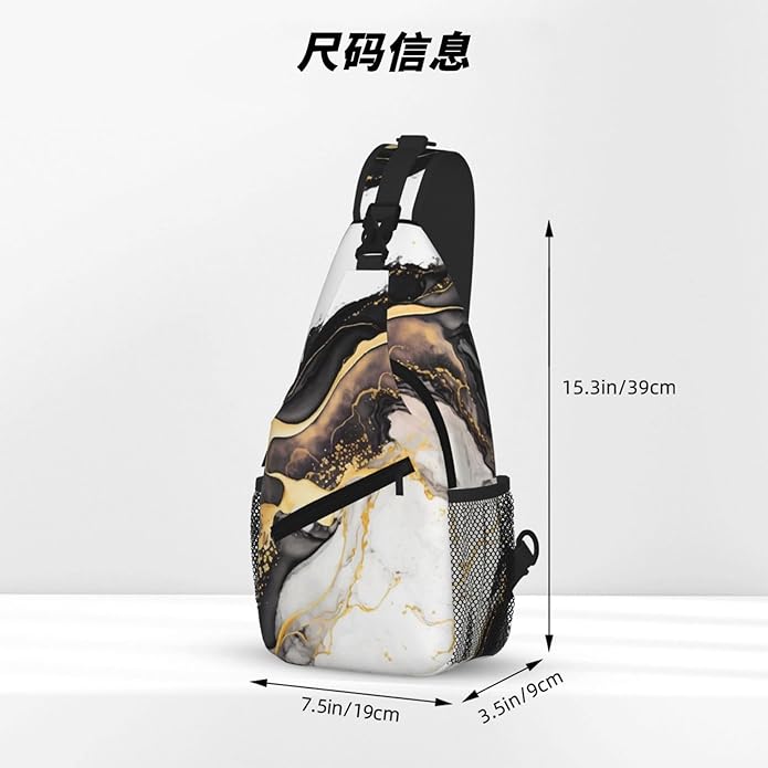 Cross Chest Bag Diagonally for Men Shoulder Bag for Travel Hiking Trendy Sling Bag with Adjustable Shoulder Strap