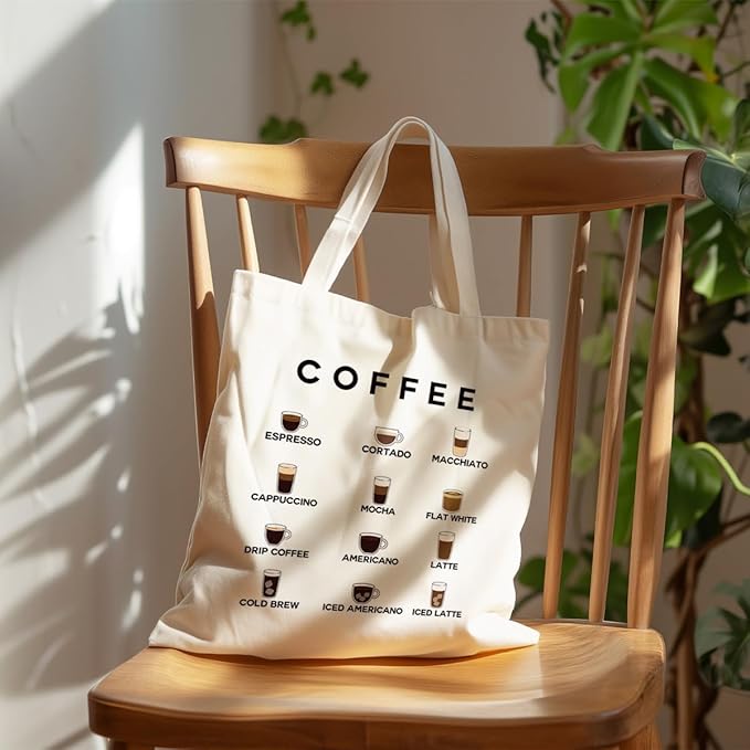 Canvas Tote Bag Aesthetic for Women,Reusable Canvas Cute Shoulder Bag for Grocery, Shopping, Beach & Daily Use