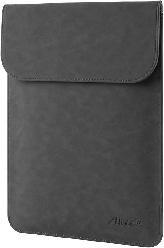 Allinside 13 inch Laptop Sleeve Case for with MacBook Air 13 2018–2025 (M2 A2681 M3 A3113 M4 A3240)/MacBook Pro 13 2016–2022 (A2251 A2289 A2338 M1 M2), PU Suede Leather Laptop Case Cover, Black