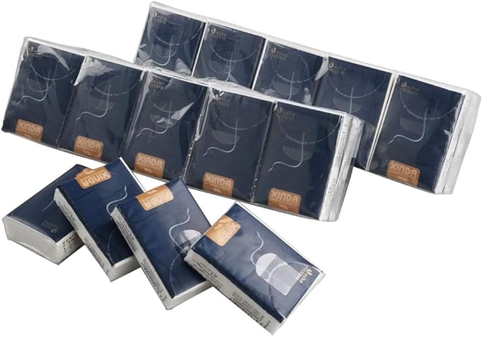 Kekow 4-Ply Facial Tissues, 100-Pack Mini Type Pocket Packs Tissues, Soft and Unscented