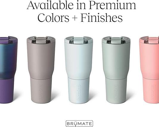 BrüMate Nav 35oz 100% Leak Proof Insulated Travel Tumbler with Magnetic BevLock™ Lid - Double Wall Cup-Holder Friendly Stainless Steel Mug (Dark Aura)