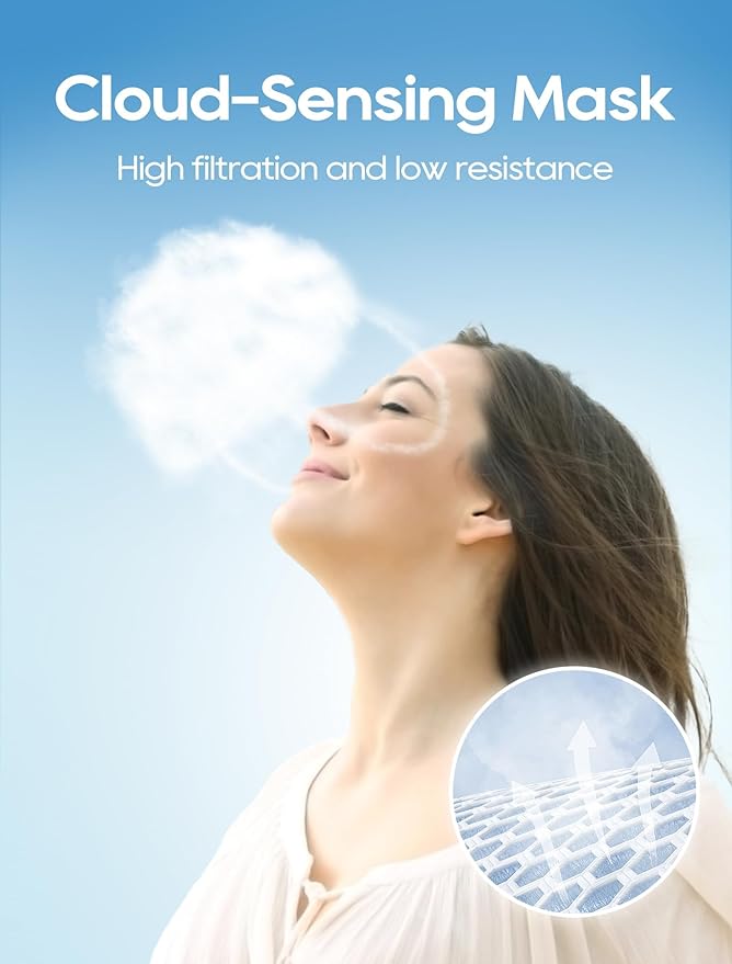 Funight KN95 Face Masks 50 Pack for Adults, Breathable and Comfortable KN95 Mask with Elastic Ear Loop, Filter Efficiency≥95%, Color